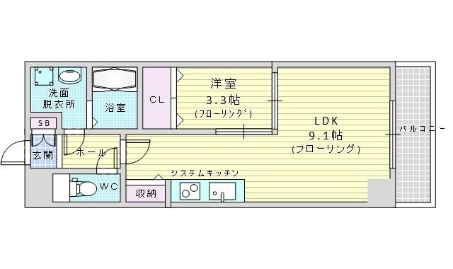 ルミネソレイユ江坂の物件間取画像