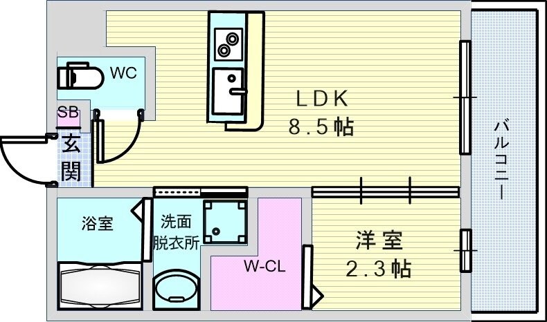 リアコート豊中岡町Ⅱの物件間取画像