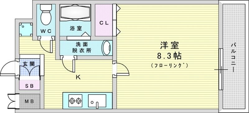 MELDIA CREST TAPP 新大阪 WESTの物件間取画像