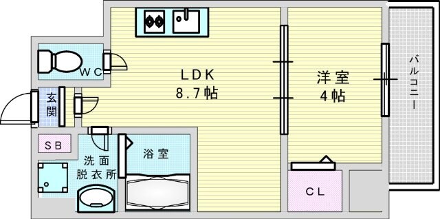 ブエナビスタ江坂広芝町の物件間取画像