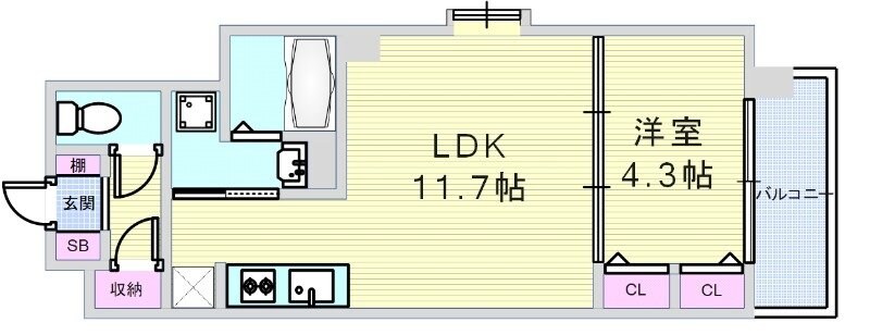 LA GRACE FUKUSHIMAⅡの物件間取画像