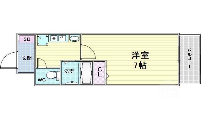 クリエイト21アテンドル梅田の物件間取画像