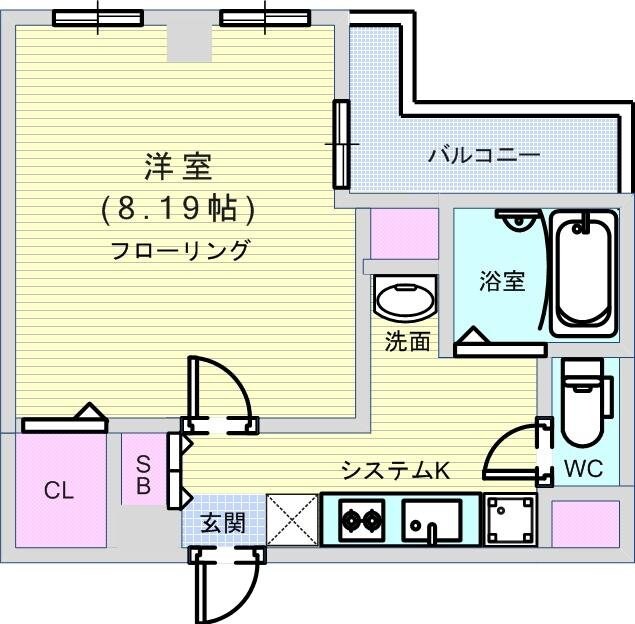 ラ・フォンテ新町の物件間取画像