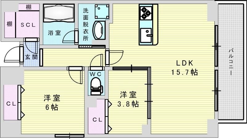 ラ・プロスペリテの物件間取画像