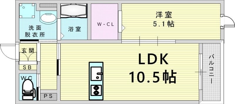 シャトーライフ蛍池の物件間取画像