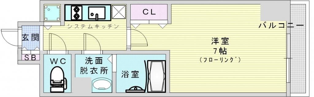 アドバンス西梅田グルーブの物件間取画像