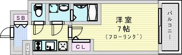 エスリード大阪クレストコートの物件間取画像