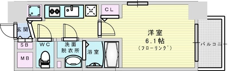 エスリード新大阪グランゲートノースの物件間取画像