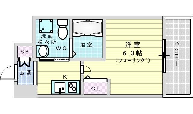 セレニテ江坂ルフレの物件間取画像