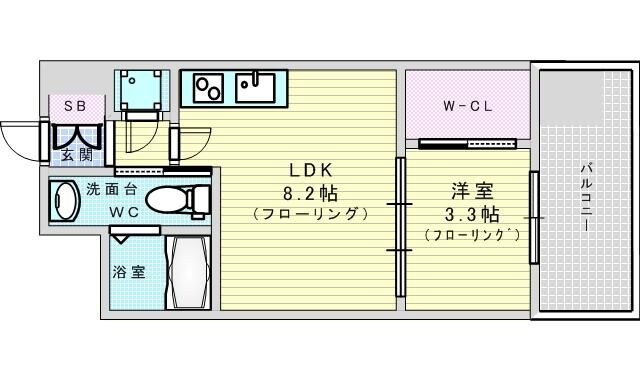 セレニテ江坂ルフレの物件間取画像