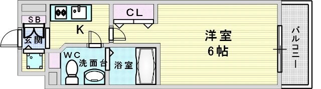 プラウドフラット新大阪の物件間取画像