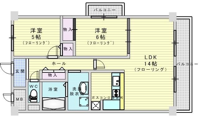 パシフィックマンション3の物件間取画像