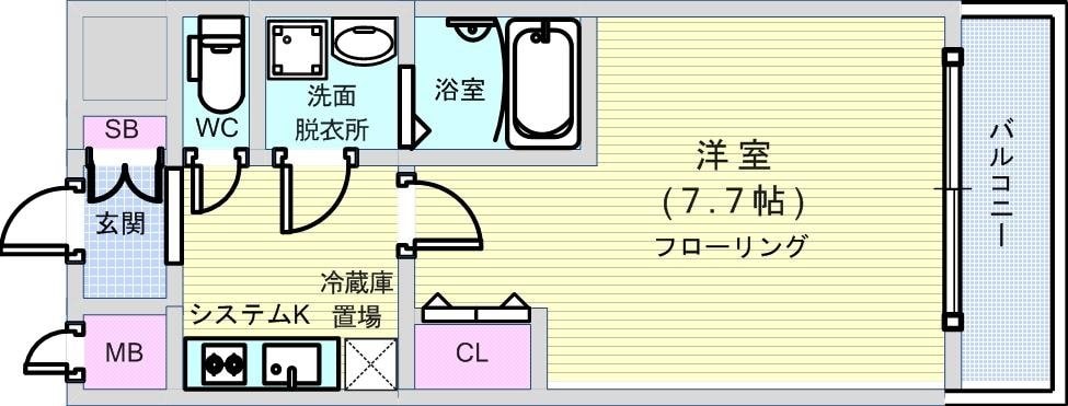 エスリード阿波座シティーウエストの物件間取画像