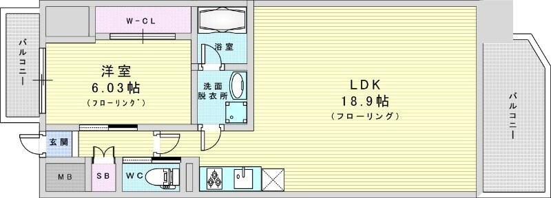 プレジオ新大阪EUROの物件間取画像