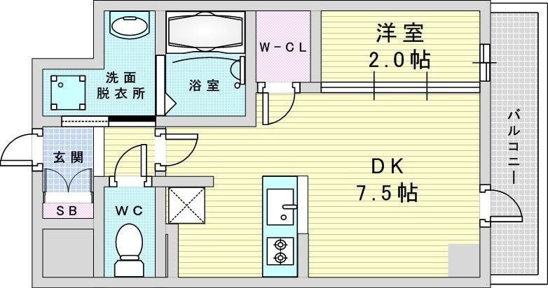 バウスフラッツ新大阪の物件間取画像