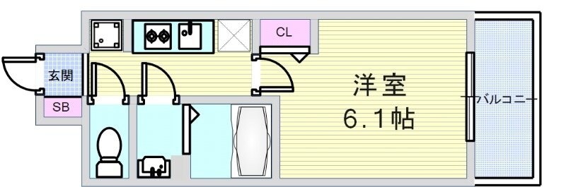 プレサンス大阪同心メゾヴィータの物件間取画像