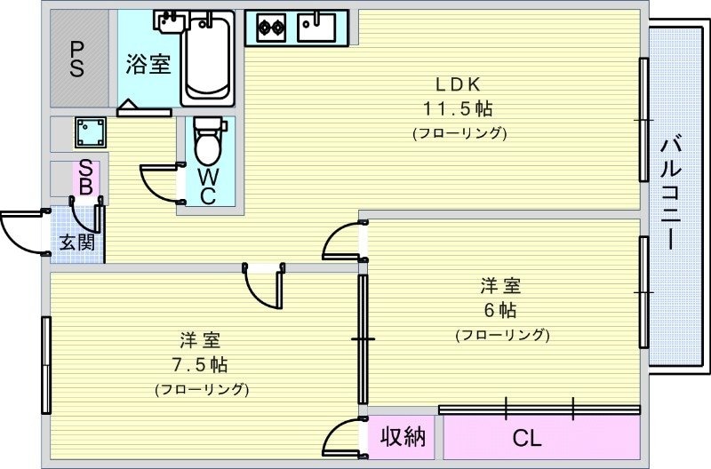 スカイハイツIKEDAの物件間取画像