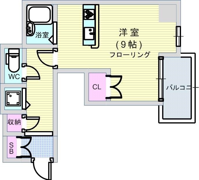 icube阿波座の物件間取画像