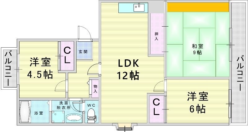 メゾン呉羽の里の物件間取画像