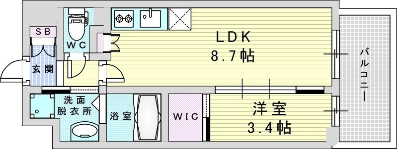 コンフォリア新大阪宮原Qの物件間取画像