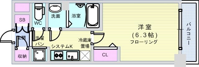 プレサンス難波マジョリティの物件間取画像