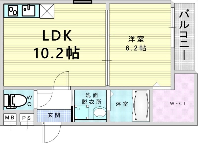 フジパレス池田石橋Ⅱ番館の物件間取画像