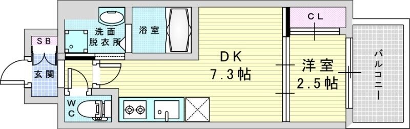 コンフォリア新大阪宮原Qの物件間取画像