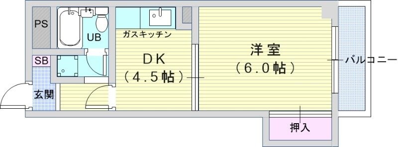 ハイツオーキタの物件間取画像