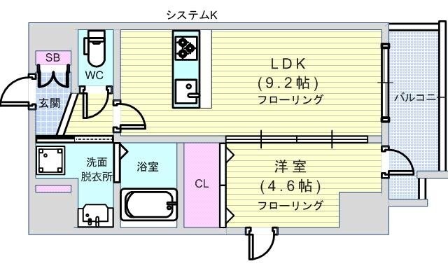 ハーヴェスト京町堀の物件間取画像