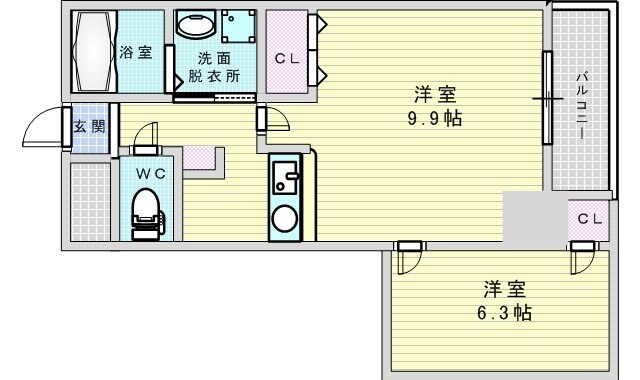 NLC新大阪の物件間取画像