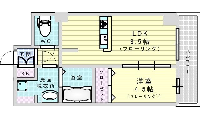 プレサンス新大阪ザ・シティの物件間取画像