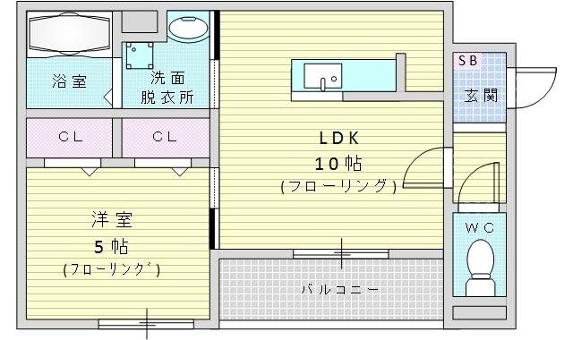 ラビュット上山手の物件間取画像