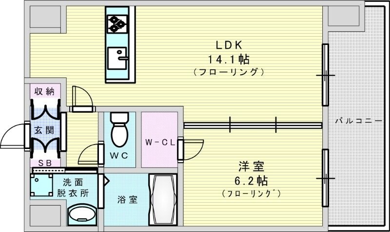 スプランディッド江坂駅前の物件間取画像