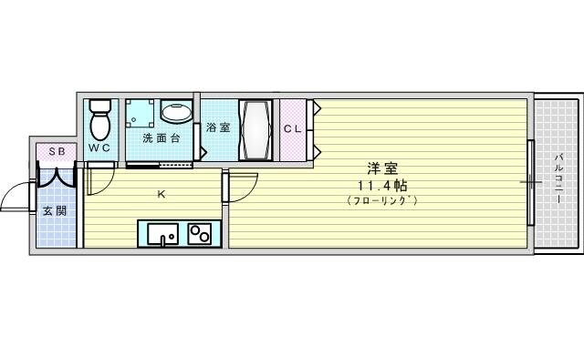 ルーエ江坂の物件間取画像