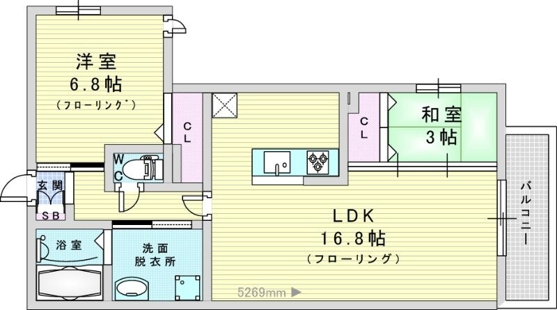 Flourich1の物件間取画像