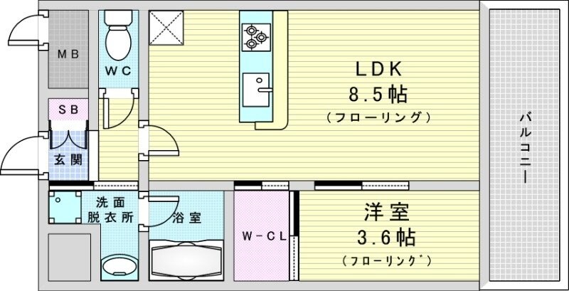 リヴェント福島の物件間取画像