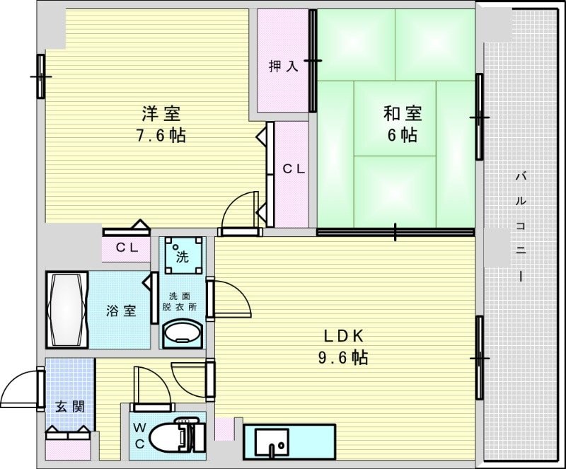 ビバリー江坂の物件間取画像