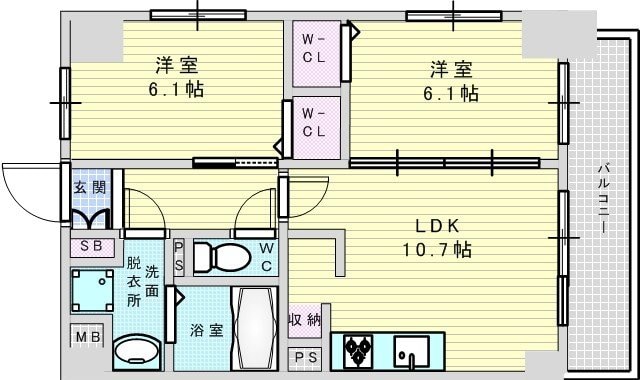 プログレッセ新大阪の物件間取画像