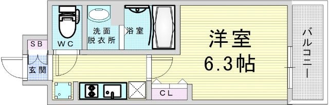 プレサンス梅田ヴェルテの物件間取画像