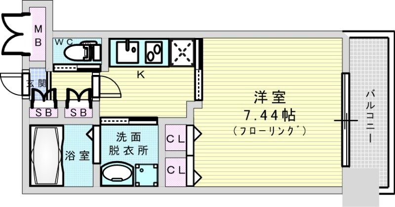 レジディア新大阪2の物件間取画像