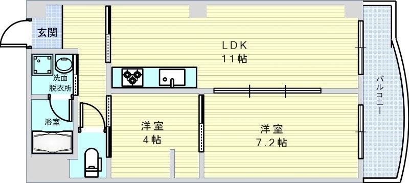 マンションニシムラの物件間取画像