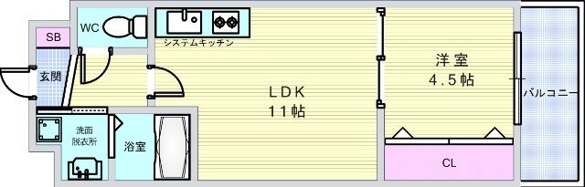 グランツ石橋の物件間取画像