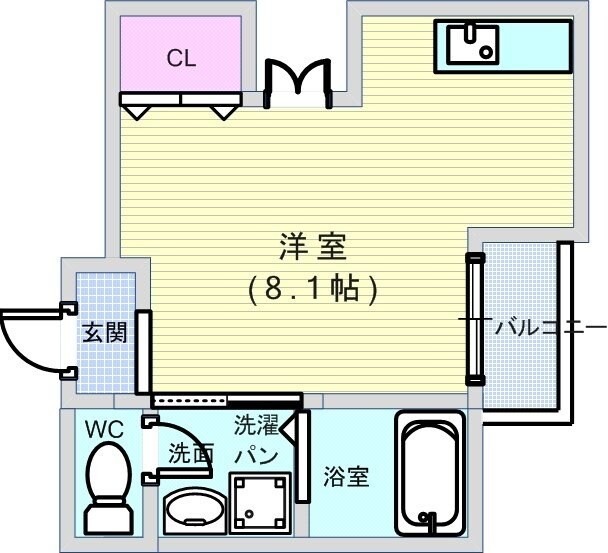 ライフデザイン大手通の物件間取画像