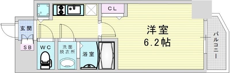 プレサンス大阪ゲートシティの物件間取画像