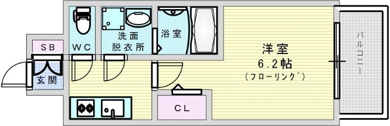 エスリードレジデンス大阪福島シティウエストの物件間取画像