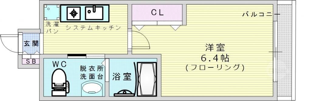 エスリード野田阪神駅前の物件間取画像