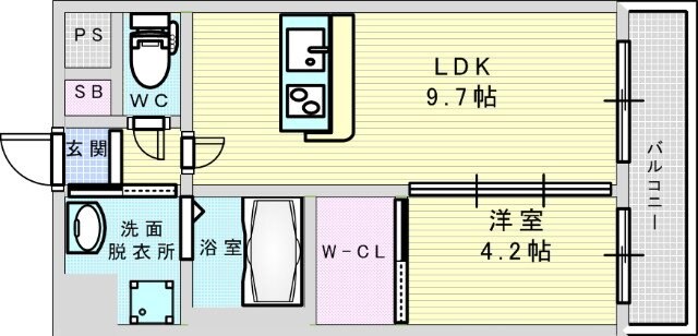 レシオ千里丘の物件間取画像