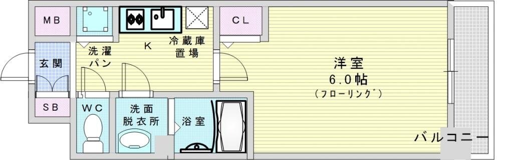 プレサンス大阪福島レシェンテの物件間取画像