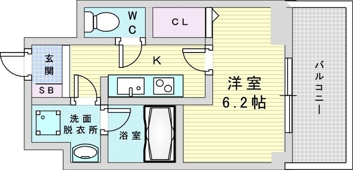 エレガントレジデンスyodogawaの物件間取画像