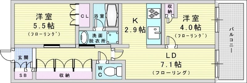 アーバンパーク淡路の物件間取画像